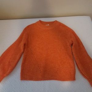 Orange knit sweater